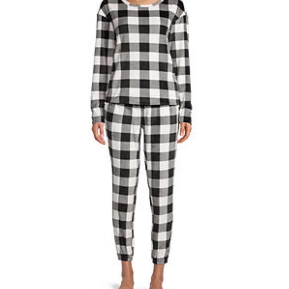 Sleep Chic Womens Velour Long Sleeve 2-pc. Pant Pajama Set